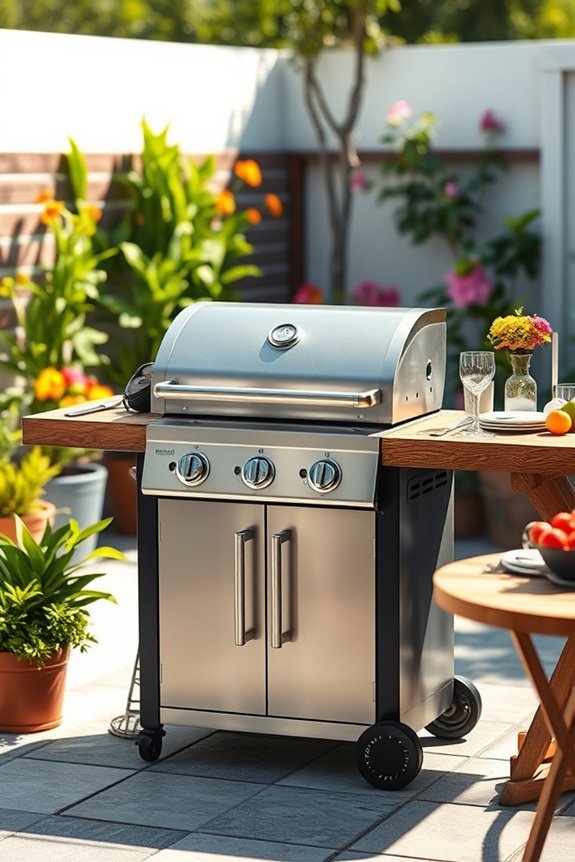 compact outdoor bbq organization