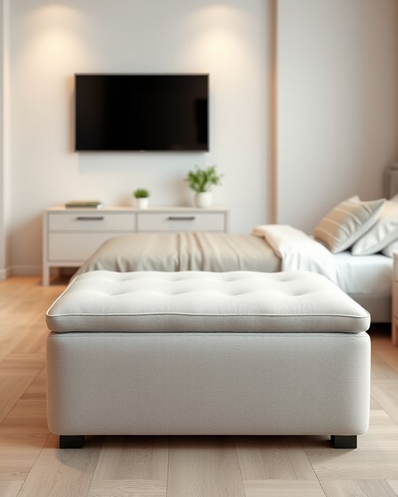 compact storage ottoman solution