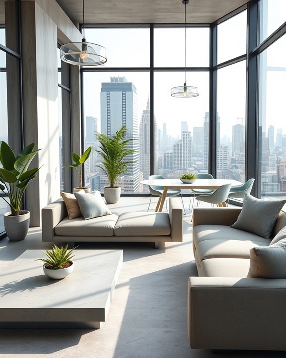 concrete and glass harmony