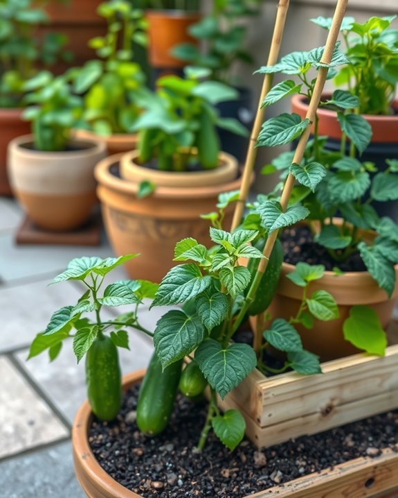 container gardening for cucumbers