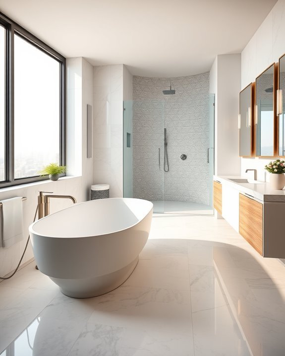 contemporary fixtures enhance elegance