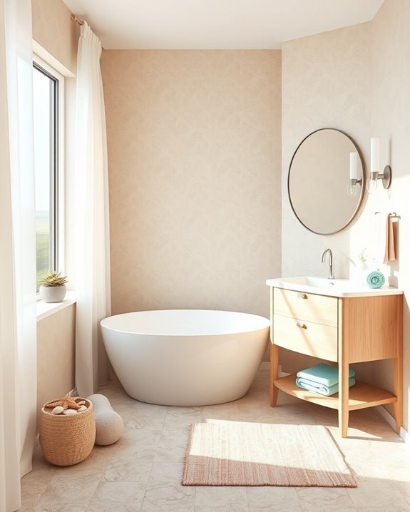 coral reef bathroom decor