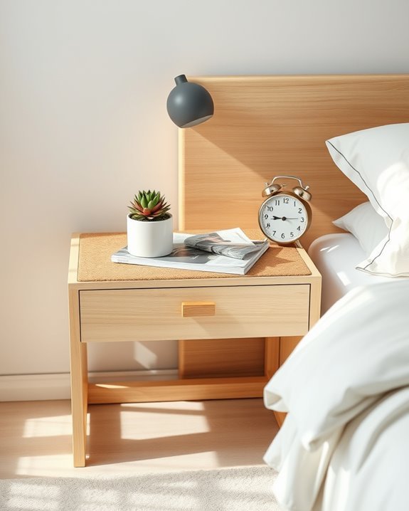 cork board nightstand project