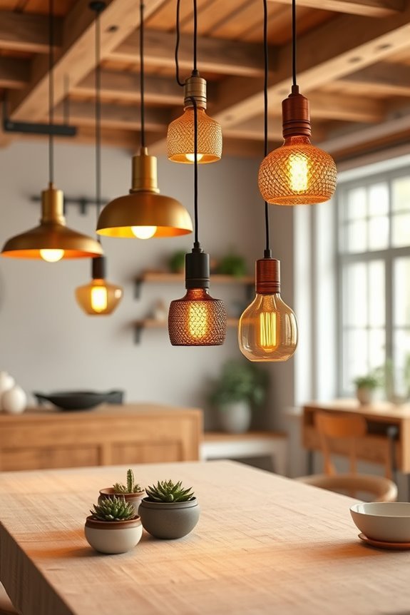 cozy ambiance with pendants