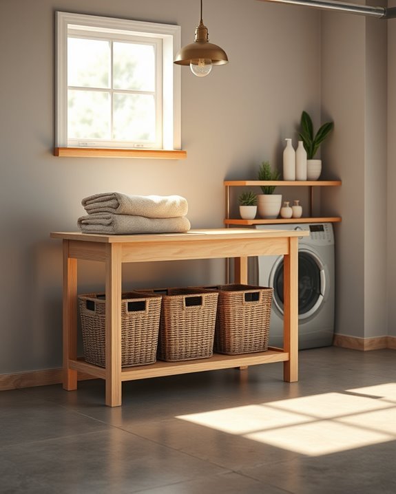 cozy and inviting folding area