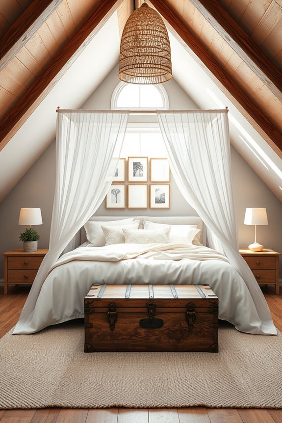 cozy attic canopy retreat