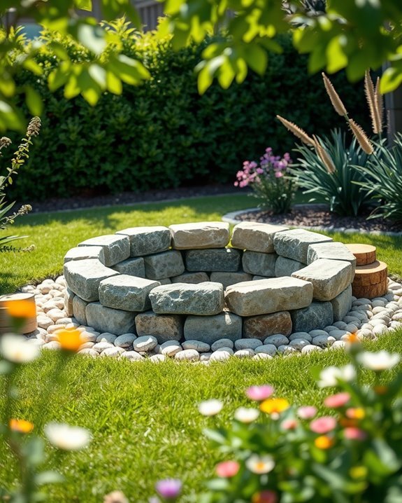 cozy backyard fire pit