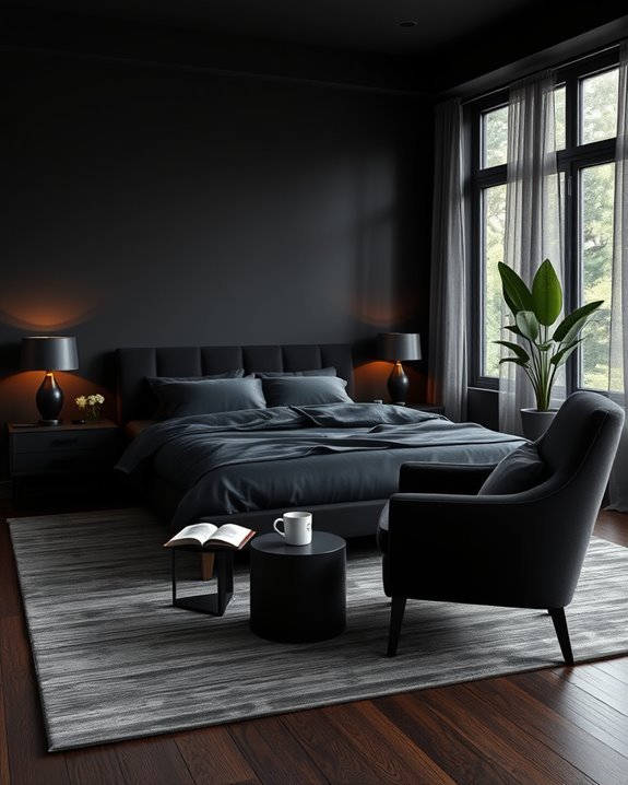 cozy black wall retreat