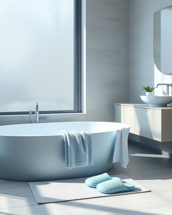 cozy blue bathrobe experience
