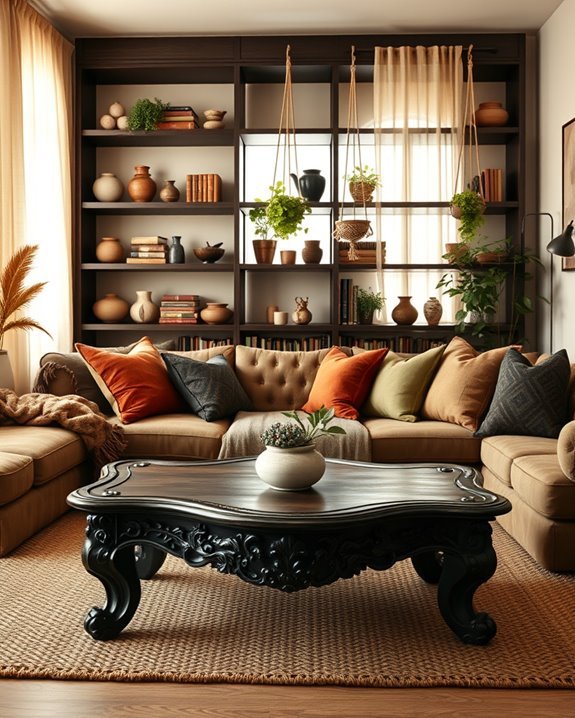 cozy boho living room