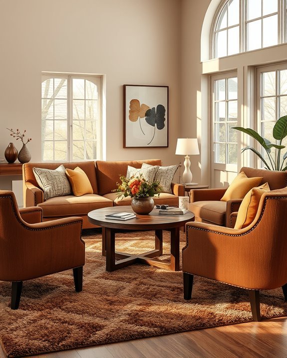 cozy brown accent chairs