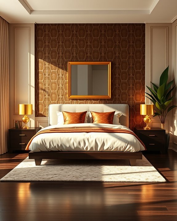 cozy brown and gold sanctuary