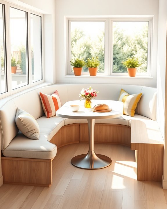 cozy built in breakfast seating
