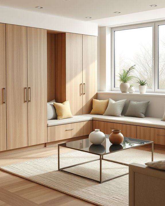 cozy built in seating storage