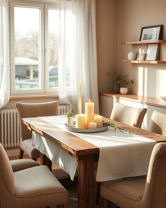 cozy candlelit dining ambiance