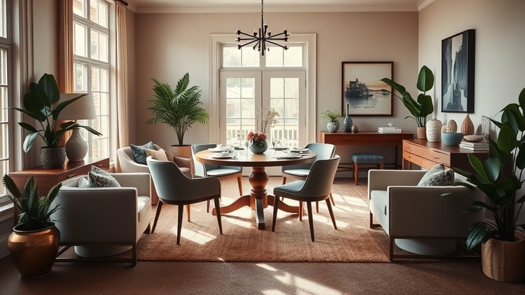 cozy carpeted dining rooms