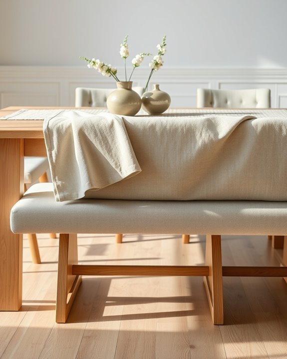 cozy customizable fabric benches