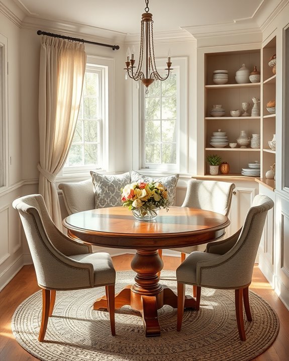 cozy dining nook ambiance