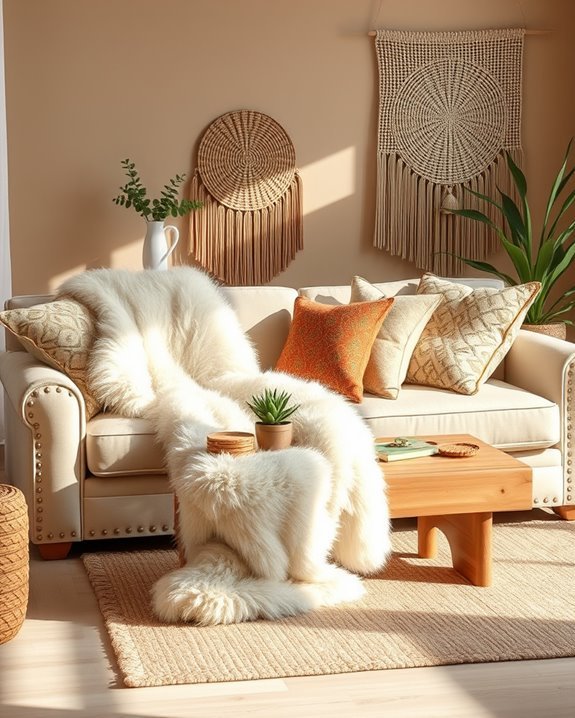 cozy faux fur throw