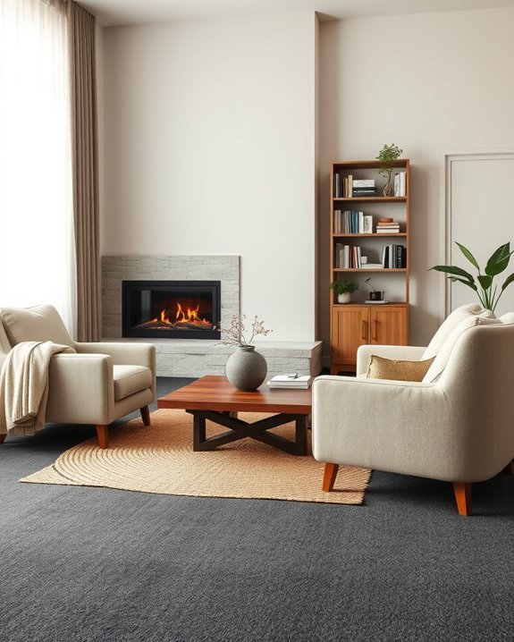 cozy fireplace living room