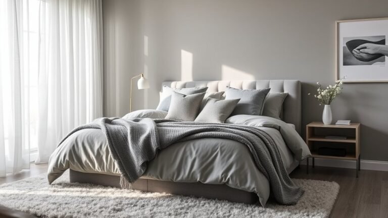cozy grey bedroom inspiration