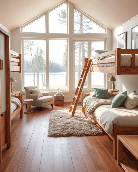cozy guest bunk room