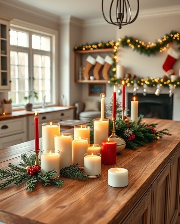 cozy holiday kitchen ambiance