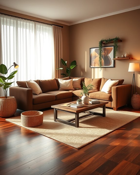 cozy indoor plant arrangement
