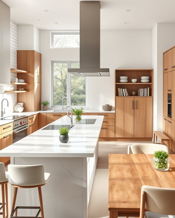 cozy integrated dining experience