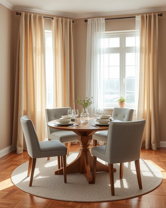 cozy layered window treatments