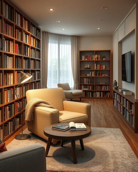 cozy literary retreat space
