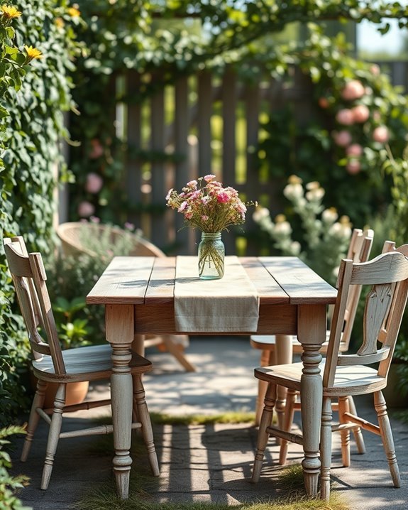 cozy outdoor dining space