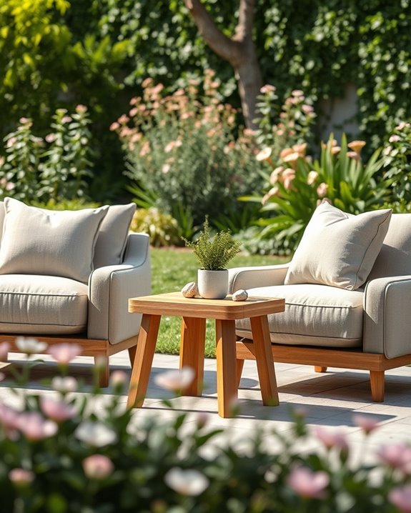 cozy outdoor lounge setup