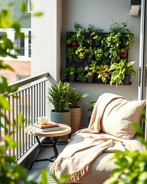 cozy outdoor reading nook