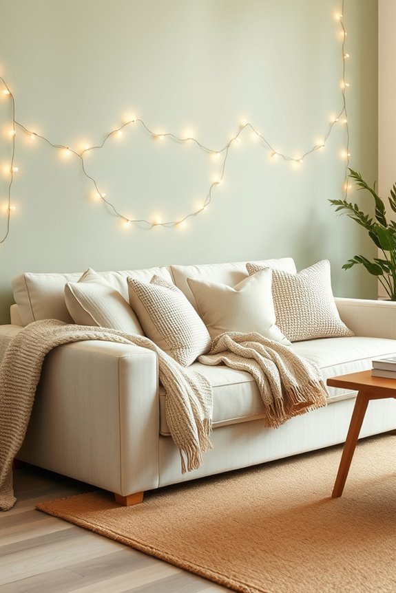 cozy painted accent wall