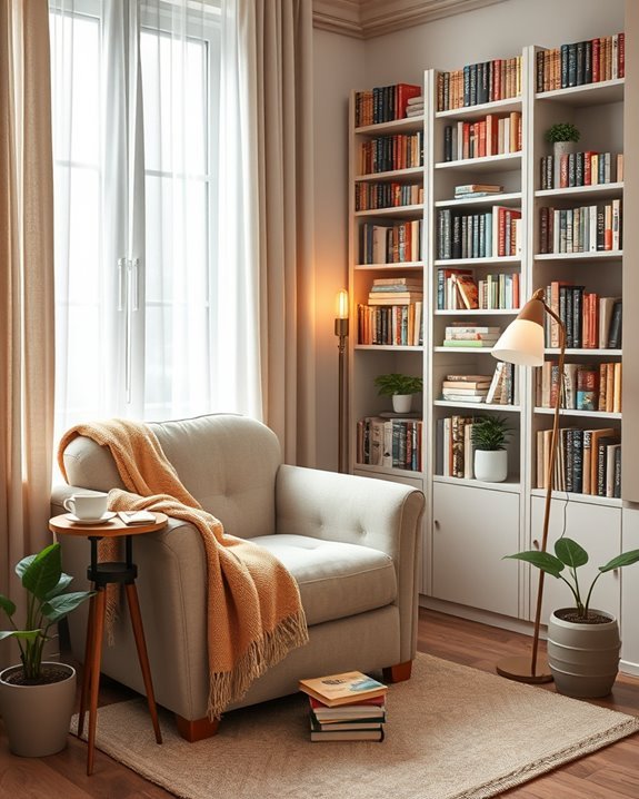 cozy reading corner setup