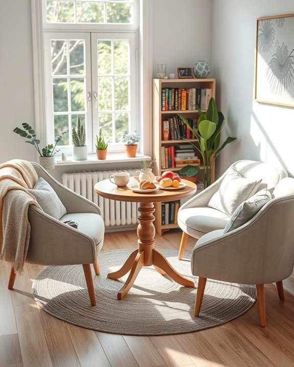 cozy reading nook setup