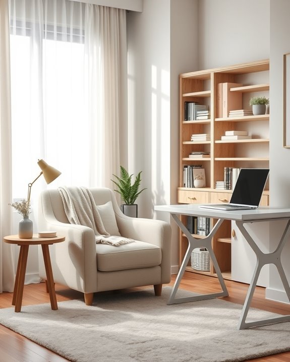 cozy reading nook setup