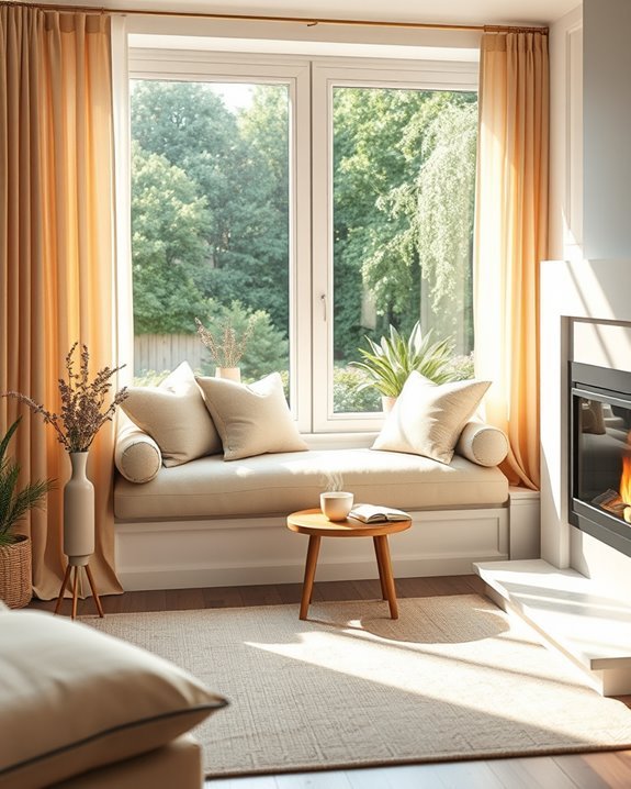 cozy reading window seat