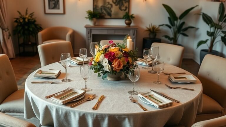 cozy round table designs