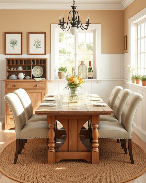 cozy rustic dining atmosphere