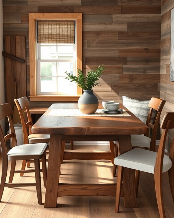 cozy rustic wood accents
