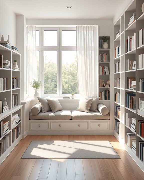 cozy window seat storage