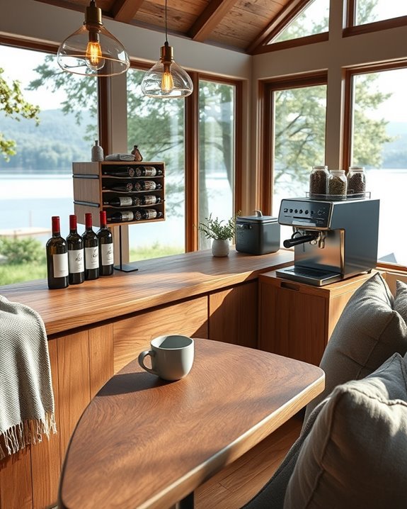 cozy wine and coffee bar