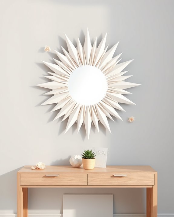 crafting colorful starburst mirrors