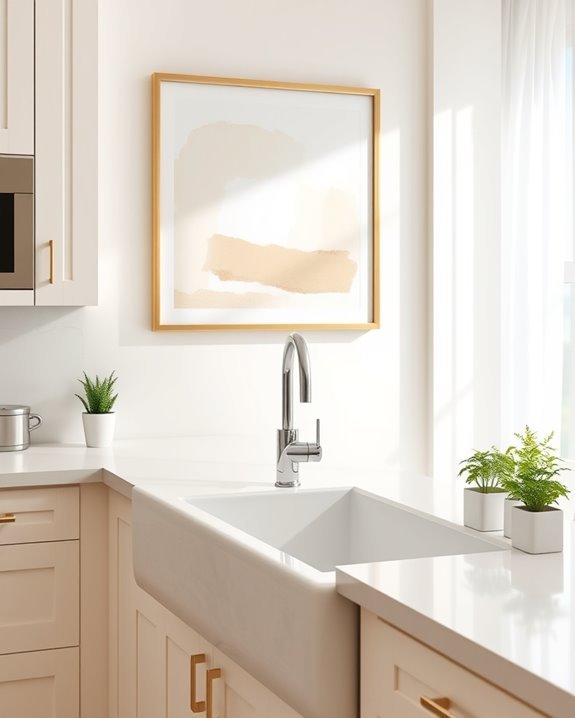 cream and white decor