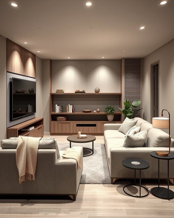 creative basement space dividers