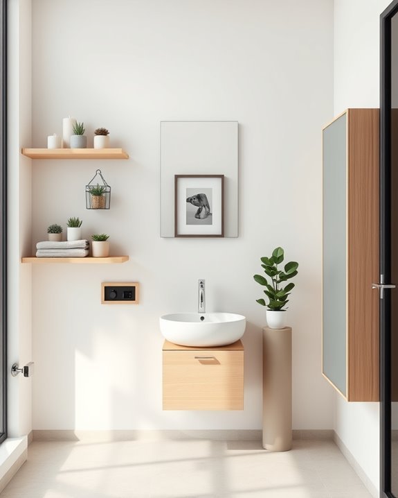 creative bathroom wall solutions