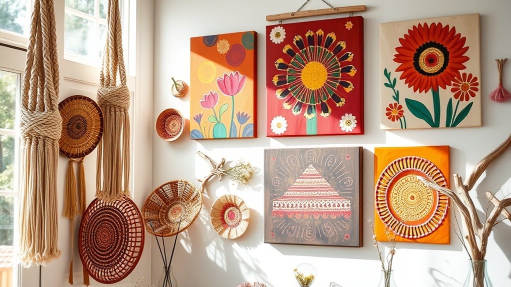 creative boho wall decor