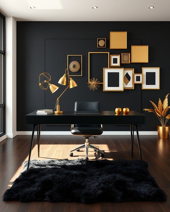 creative gold wall accents